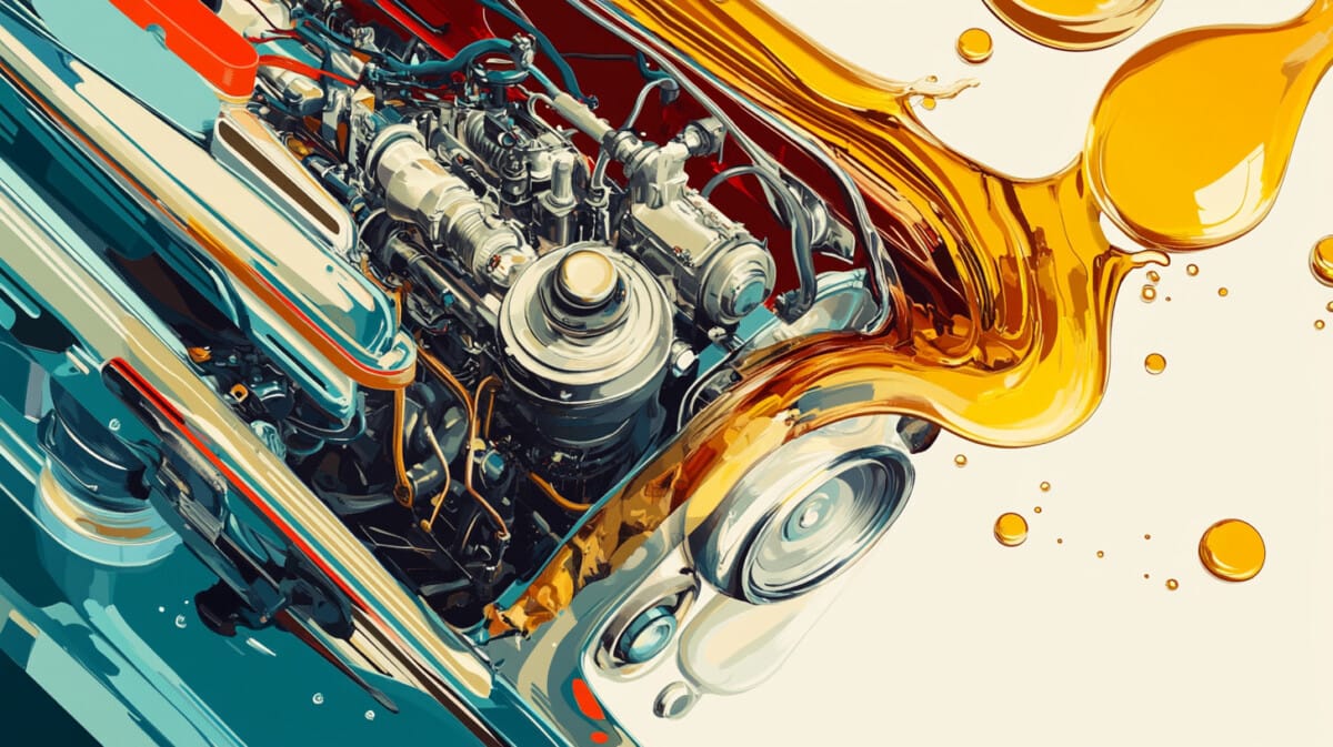 엔진과 엔진오일 이미지