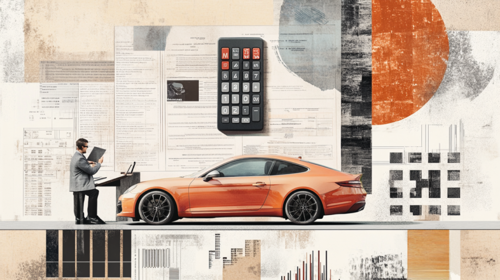 인생 첫차를 구매하는데 필요한 비용을 따져보는 듯한 이미지