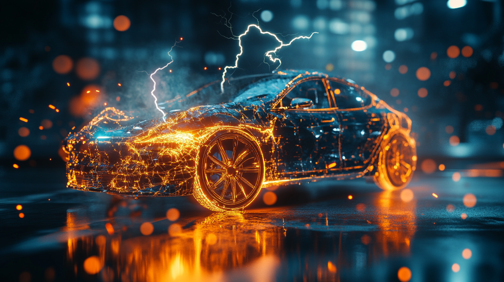 전기차 사고를 상징하는 이미지