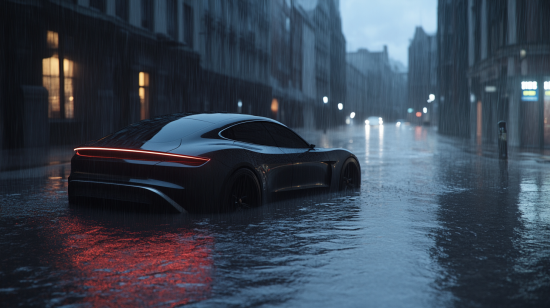 침수된 전기차 - 전기차 사고