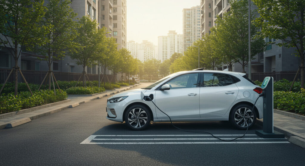 충전하고 있는 전기차