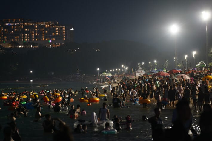 여름 드라이브 해수욕장 야간개장